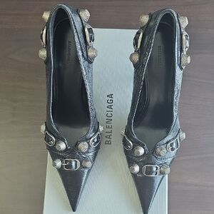 Balenciaga Black Studded Heels